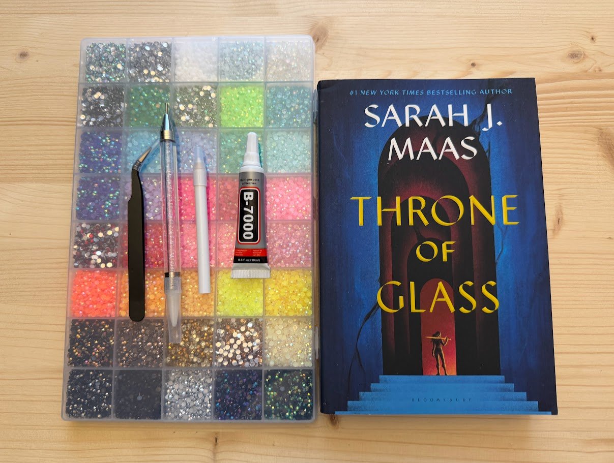 book bedazzling supplies