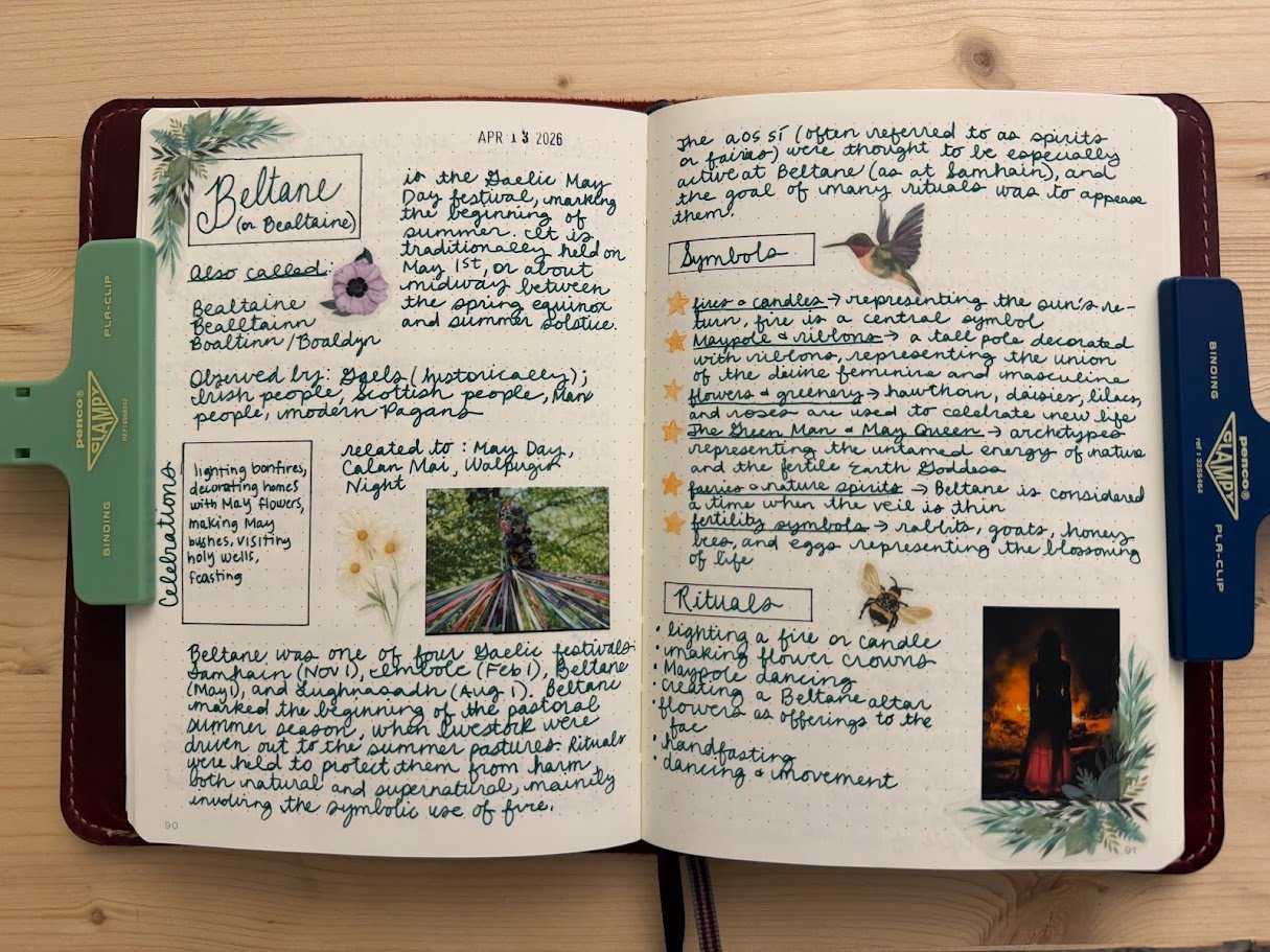 Beltane commonplace book